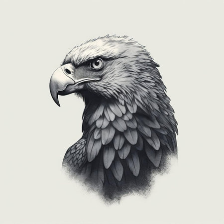 the african grey parrot illustration, set against a crisp white background, showcases a majestic eagle perched beside it, blending seamlessly with vintage minimalist style elements, evoking a sense of timeless sophistication and understated elegance, perfect for nature lovers and art enthusiasts alike. ai generatedの素材