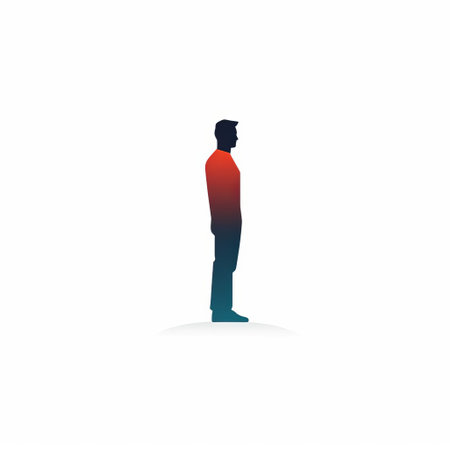 the businessman, depicted in a minimalist 2d vector icon style, is shown in a sideview, looking down, conveying a sense of contemplation and professionalism, perfect for corporate branding, entrepreneurial logos, and professional services, evoking feelings of trust and expertise. ai generatedの素材