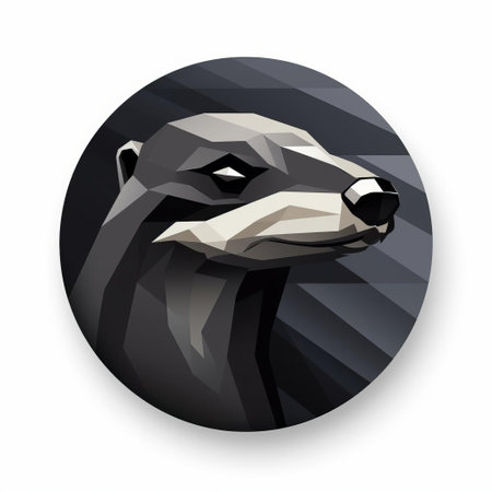 the platypus icon, with its sleek and polished black design, boasts refined lines and precise details, conveying strength and determination, while standing out elegantly against a clean white background, perfect for logos, branding, and digital designs, showcasing australian wildlife and unique animal symbols. ai generatedの素材