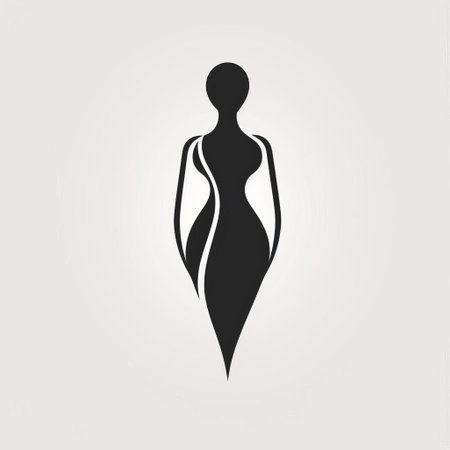 the female icon, rendered in a striking thin black outline on a crisp white background, exudes elegance and sophistication through its whimsical and minimalist design, boasting clean lines and a stylish simplicity that makes it a versatile winner in any design contest. ai generatedの素材