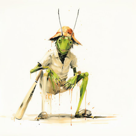 cricket player in action, captured in a blind contour drawing, showcasing the athlete's full body pose on a crisp white isolated background, highlighting the dynamic movement and energy of the sport, perfect for cricket enthusiasts and art lovers alike. ai generatedの素材