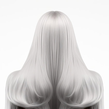the hair mockup, showcasing a stunning empty hairstyle, is presented in exquisite detail with its front and back parts prominently displayed against a pristine white background, boasting an ultra-high definition 8k image with an iso of 200, exuding a hyper-realistic quality that's simply breathtaking. ai generatedの素材