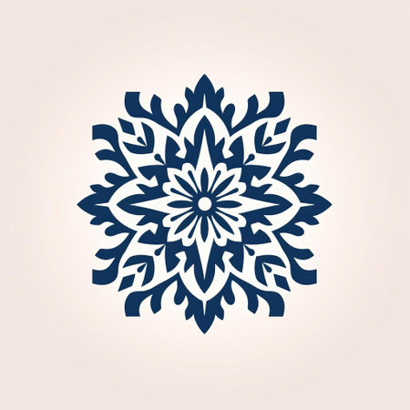 this isolated print stamp features intricate mandalas as a pattern icon, set against a clean minimalistic white background, showcasing a beautiful blend of color and delicate line engraving, evoking a vintage aesthetic perfect for art lovers and design enthusiasts. ai generatedの素材