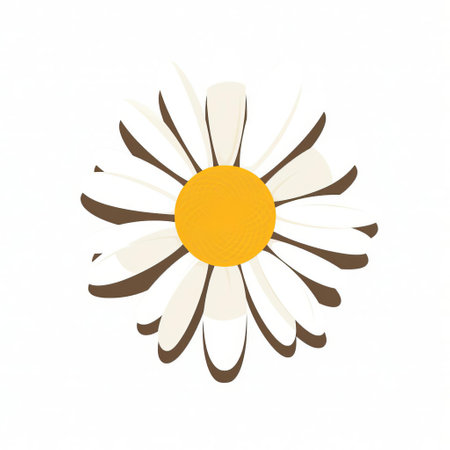 chamomile, a calming herb, is beautifully represented in this silhouette vector illustration on a clean white background, perfect for minimalistic designs, featuring a simple and recognizable identification symbol, available in png and svg formats for versatile use in digital projects. ai generatedの素材
