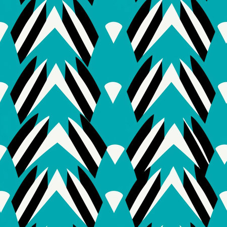 turquoise waves flow seamlessly in this modern minimal endless pattern, creating a soothing and calming visual effect, perfect for backgrounds, wallpapers, and designs that require a touch of serene elegance, evoking feelings of tranquility and relaxation. ai generatedの素材