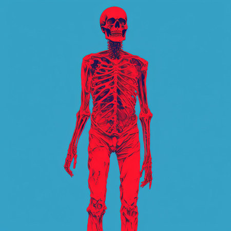 this zombie illustration, rendered in a minimalist style, showcases a full-body depiction of the undead creature in a striking risograph print, perfect for fans of horror and alternative art, adding a touch of eerie charm to any room's decor. ai generatedの素材