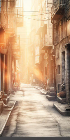 radiant sunbeam alley shines brightly in this stunning hyper-realistic watercolor style image, capturing the vibrant colors and whimsical charm of this iconic moscow street, with its ornate buildings, intricate architecture, and lively atmosphere, evoking a sense of nostalgia and wonder. ai generatedの素材
