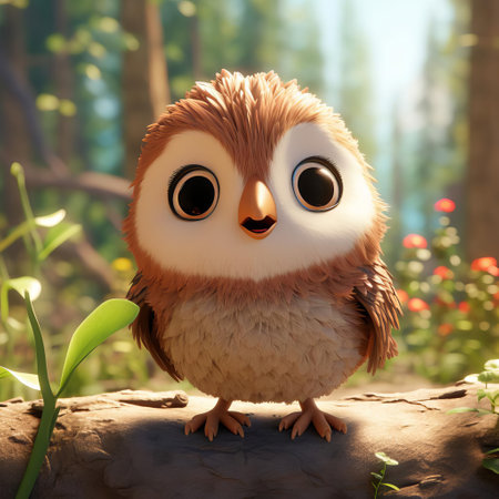 the little cute wren, meticulously crafted in 3ds max, is showcased in a stunning front view against a pristine white background, evoking the fantasy style reminiscent of unreal engine, perfect for nature enthusiasts, 3d artists, and gamers alike, seeking high-quality visuals. ai generatedの素材