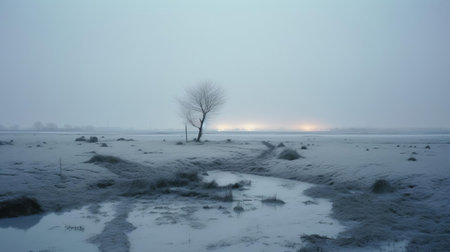 the lowland landscape stretches towards the horizon, with rolling hills and vast plains unfolding under a serene sky, captured in this breathtaking photograph by akos major, showcasing the beauty of rural scenery, agricultural land, and natural habitats. ai generatedの素材
