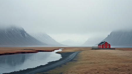 tableland, a vast elevated region of land, stretches as far as the eye can see in this breathtaking photo by akos major, capturing the serene beauty of the rolling hills, rugged terrain, and endless skies, showcasing the untouched natural wonder of this unique geological formation. ai generatedの素材