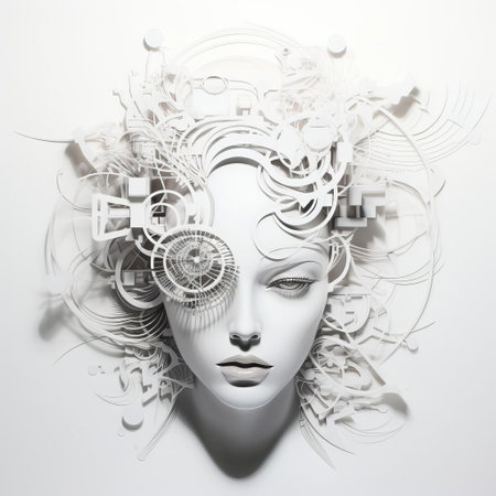 the new objectivity artwork stands out against a pristine white background, showcasing its bold, realistic, and avant-garde style, characteristic of the 1920s and 1930s german art movement, which emphasized sharp lines, geometric shapes, and a sense of modernity and urban life. ai generatedの素材