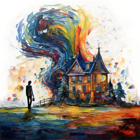 vibrant flowers, reminiscent of post-impressionism, bloom against a pristine white isolated background, evoking feelings of serenity and tranquility, as bold brushstrokes and vivid colors pay homage to the artistic movement's emphasis on emotion and distortion, perfect for art lovers and design enthusiasts alike. ai generatedの素材