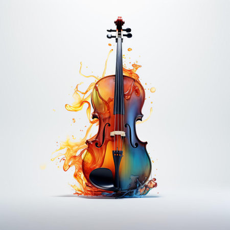 the cello, a majestic stringed instrument, stands out against a pristine white background, its rich brown wood grain and intricate carvings showcased in stunning detail, evoking a sense of elegance and sophistication, perfect for music lovers and photography enthusiasts alike. ai generatedの素材