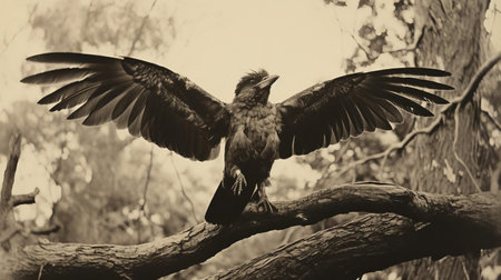 the kookaburra, a stunning film still by renowned german photographer karl blossfeldt, showcases the intricate details of a botanical specimen, highlighting the organic forms and textures of nature, evoking a sense of wonder and curiosity in the realm of botanical photography and art. ai generatedの素材