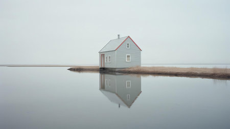 fen, a tranquil and serene wetland ecosystem, is beautifully captured in this photograph by akos major, showcasing the lush green vegetation, winding waterways, and vibrant wildflowers that thrive in this unique and fragile environment, highlighting the importance of conservation and preservation. ai generatedの素材