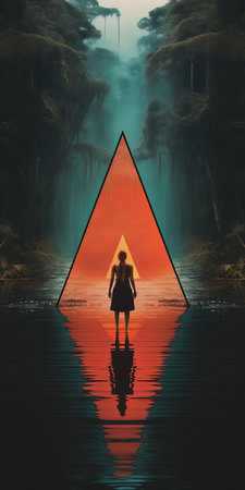 the delta, a majestic natural wonder, stretches across the landscape, its serpentine waterways weaving through lush green vegetation, creating a haven for diverse wildlife, and showcasing the awe-inspiring beauty of geological formations shaped by centuries of erosion and sedimentation. ai generatedの素材