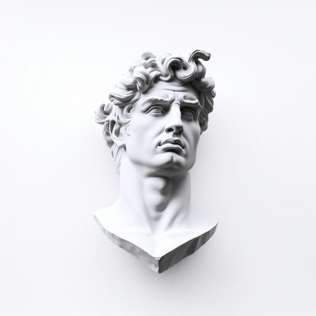 the sculpture showcases a stunning example of mannerism minimalism, isolated on a pristine white background, highlighting the intricate details and subtle nuances of this artistic style, perfect for art enthusiasts and designers seeking inspiration for modern decorative pieces or abstract compositions. ai generatedの素材