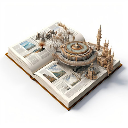 the 3d book stands upright on a pristine white background, its vibrant cover and crisp pages popping against the clean surroundings, showcasing a stunning visual representation of knowledge and learning, perfect for educational or literary themed designs and projects. ai generatedの素材