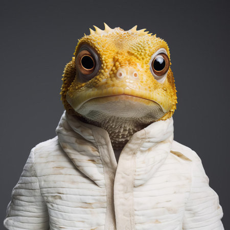 the kappa, a mythical green humanoid creature from japanese folklore, is depicted in a striking pose against a clean white background, showcasing its beak-like mouth, webbed hands, and turtle shell on its back, highlighting its unique features and cultural significance in japanese mythology. ai generatedの素材