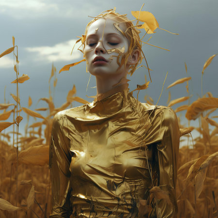 cake stands out with its crumbly texture and elegant gold decorations, perfect for special occasions like weddings and birthdays, adding a touch of luxury and sophistication to any celebration with its rich, velvety frosting and delicate, edible designs. ai generatedの素材