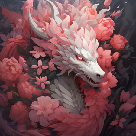 the vibrant snapdragon flower blooms in a kaleidoscope of colors, showcasing its unique, ruffled petals and tall, statuesque stem, adding a pop of vibrancy to any garden or floral arrangement, symbolizing creativity, nostalgia, and protection in the language of flowers. ai generatedの素材