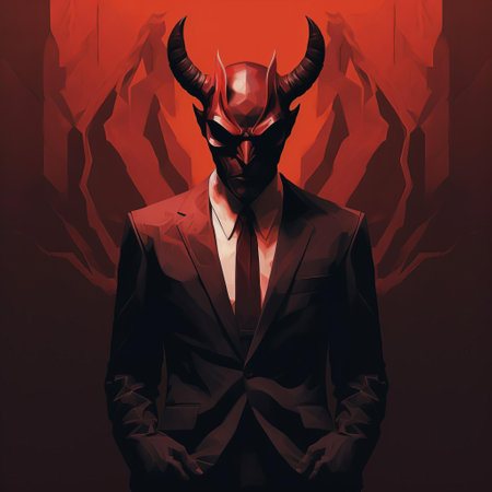 the futuristic demon humanoid figure stands confidently, embodying the essence of modernism and minimalism in its sleek, geometric design, with clean lines and a predominantly monochromatic color scheme, evoking a sense of contemporary avant-garde art and futuristic fantasy. ai generatedの素材