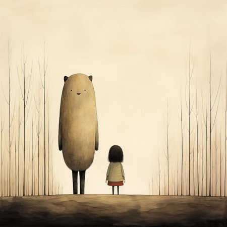 the weeping woman, a hauntingly beautiful illustration by jon klassen, depicts a sorrowful female figure with a subtle, mysterious expression, showcasing the artist's mastery of conveying emotions through simple yet powerful character designs, evoking feelings of melancholy and introspection. ai generatedの素材