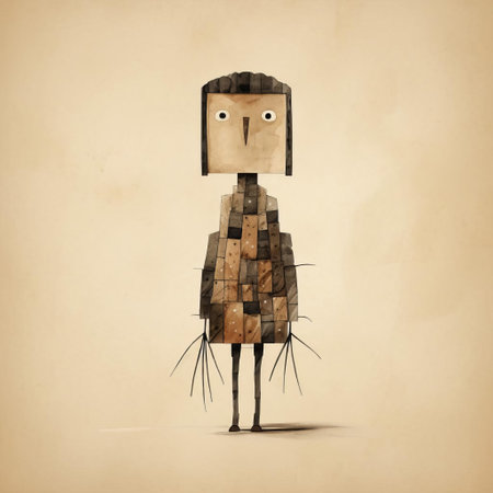 the girl, with her big round eyes and mischievous grin, is the star of this charming illustration, created by renowned author and illustrator jon klassen, showcasing his signature minimalist yet expressive style, perfect for fans of children's literature and whimsical artwork. ai generatedの素材