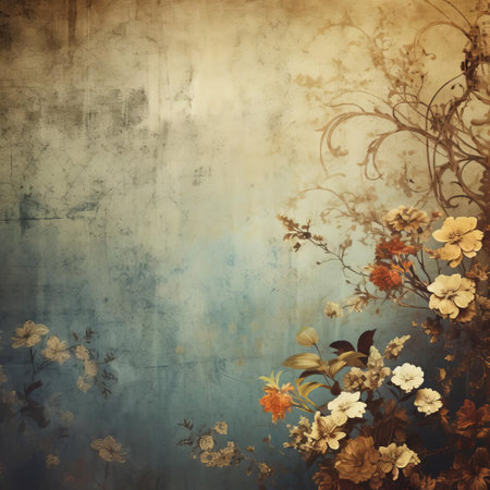 retro wallpaper features a distressed vintage background with a mix of earthy tones and pastel hues, evoking a sense of nostalgia and classic elegance, perfect for adding a touch of sophistication to any design or digital project, ideal for bloggers, designers, and creatives. ai generatedの素材