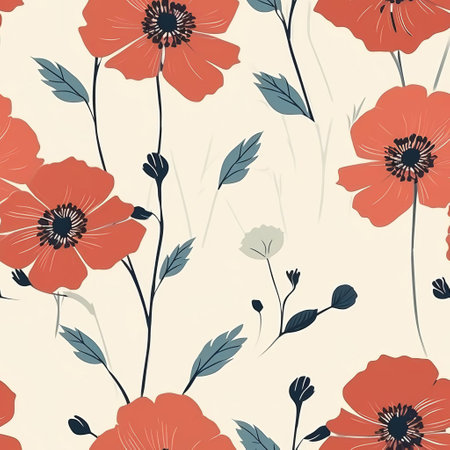 anemone flowers bloom beautifully against a simple, minimal, and vintage-inspired background, evoking a sense of nostalgia and elegance, perfect for nature lovers and fans of rustic, distressed, and retro aesthetics, adding a touch of classic charm to any room or design project. ai generatedの素材