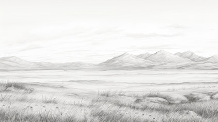 the tundra landscape, set against a vibrant blue sky, showcases a lush expanse of ripe, golden vegetation, ready for harvest, with rolling hills and meandering streams, evoking a sense of serenity and abundance in this arctic wilderness, perfect for nature lovers and outdoor enthusiasts. ai generatedの素材