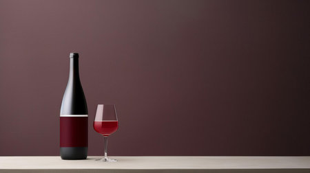 the belgian dubbel beer stands out in this minimalist setting, its rich maroon color popping against a simple, monochromatic background, evoking feelings of sophistication and elegance, perfect for beer enthusiasts and fans of craft brewing. ai generatedの素材