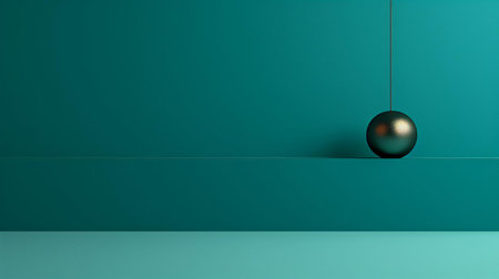 the minimalist room showcases a serene ambiance, featuring a soothing teal accent wall that complements the neutral-toned furniture, creating a calming atmosphere perfect for relaxation and meditation, evoking feelings of tranquility and peacefulness. ai generatedの素材