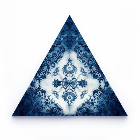 the indigo trapezoid, a stunning geometric shape, stands out against a crisp white isolated background, showcasing its vibrant blue-purple hue and unique angular features, perfect for design elements, graphics, and artistic compositions that require a pop of color and visual interest. ai generatedの素材