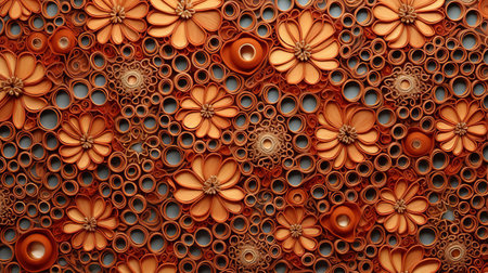 the delicate lace fabric features an intricate tatting texture, showcasing a flat weave with precise knots and loops, evoking a sense of vintage elegance and sophistication, perfect for embroidery, quilting, or textile art projects that require a touch of classic refinement. ai generatedの素材