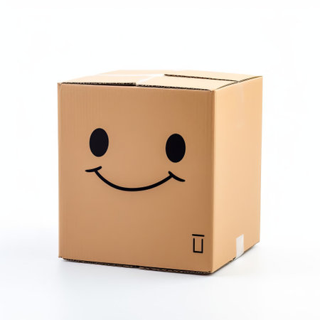 a carton, made of sturdy paperboard, sits alone on a pristine white isolated background, its corrugated texture and folded flaps visible, awaiting contents to be packaged and shipped, ideal for e-commerce product photography and commercial use. ai generatedの素材