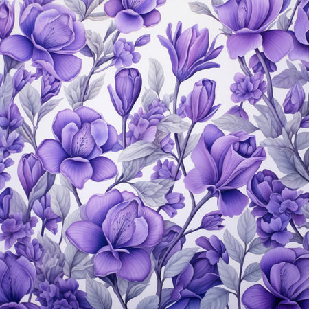 the vibrant purple colored pencil lies elegantly on a stunning purple wallpaper background, showcasing its bright, rich hue and creamy texture, perfect for artistic expressions, colorful doodles, and creative writing, adding a pop of color to any space. ai generatedの素材