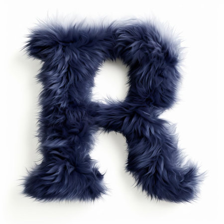 the navy furry letter h on a white background adds a touch of whimsy and playfulness to any design, perfect for creative projects and diy crafts, featuring a soft and cuddly texture that evokes feelings of comfort and nostalgia, ideal for typography enthusiasts and design lovers alike. ai generatedの素材