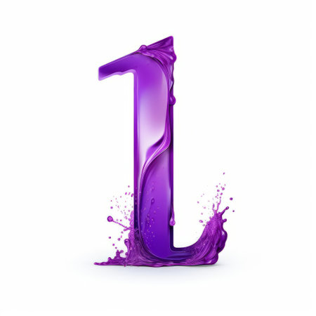 the letter i, elegantly designed in a rich purple hue, stands out against a crisp white background, creating a striking visual contrast that's perfect for logos, icons, and graphic designs, adding a touch of sophistication and creativity to any project. ai generatedの素材