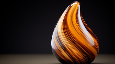 the glass vase stands elegantly on a wooden table, its medium brown hue radiating warmth and sophistication, perfect for adding a touch of earthy charm to any room's decor, blending seamlessly with natural tones and rustic accents in a cozy living space. ai generatedの素材