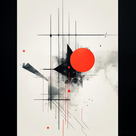 "abstract expressionist painting features a vibrant, expressive artwork characterized by bold brushstrokes, dynamic textures, and a predominantly monochromatic color palette, evoking emotions and spontaneity, reminiscent of the art informel movement, perfect for modern art enthusiasts and collectors of contemporary art.", ai generatedの素材