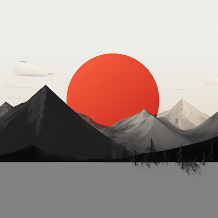 the vibrant artwork showcases a mesmerizing blend of eclectic patterns, bold colors, and abstract shapes, exuding a sense of modernity and sophistication, perfect for adding a touch of bohemian chic to any room's decor, while embracing the beauty of mixed media and artistic expression. ai generatedの素材