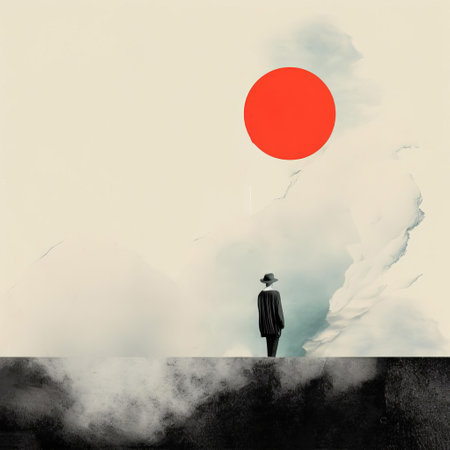 the abstract artwork features a delicate fusion of eclectic patterns, vibrant colors, and subtle textures, blending modern minimalism with whimsical touches, creating a visually striking piece that adds a touch of sophistication to any room's decor, perfect for art enthusiasts and interior design lovers. ai generatedの素材