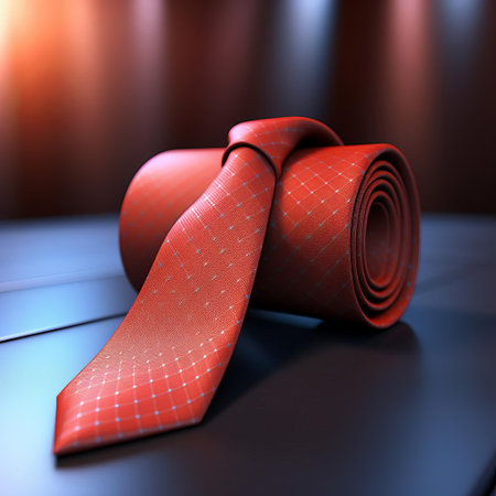 the tie, a staple of men's fashion, is elegantly showcased in this stunning 3d render digital rendering, highlighting its intricate patterns and textures in exquisite detail, perfect for fashion designers, graphic artists, and enthusiasts of digital art and 3d modeling. ai generatedの素材