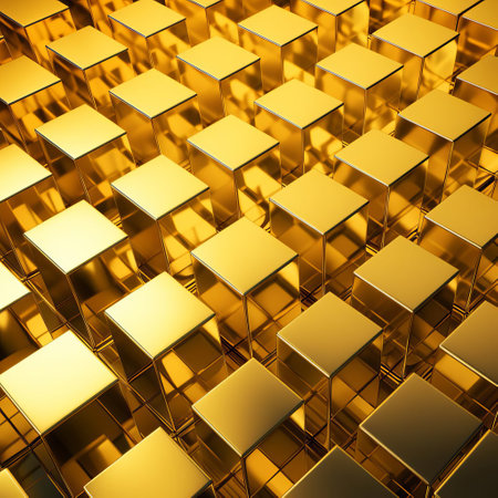 the luxurious gold grid pattern adorns this sleek and modern design, exuding sophistication and elegance, perfect for adding a touch of glamour to any space, its minimalistic approach making it a versatile and chic decorative element for interior design enthusiasts. ai generatedの素材