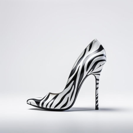 high heels stand elegantly against a pristine white background, showcasing their sleek design and sophisticated charm, perfect for formal events, weddings, and fashion photography, highlighting the beauty of women's footwear and stylish accessories in a minimalist setting. ai generatedの素材