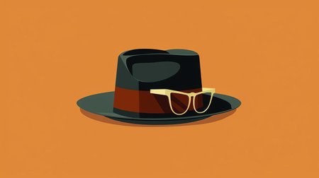 the belgian dubbel beer enthusiast sits comfortably, donning a stylish hat, surrounded by minimalist simple art decorations, evoking a sense of sophistication and refinement, perfect for a relaxing evening with a rich, malty brew, featuring notes of dark fruit and chocolate. ai generatedの素材