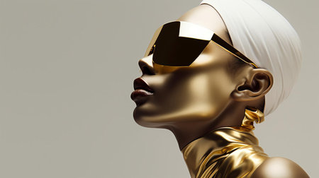 the elegant gold necklace features a delicate minimal design, perfect for everyday wear, adding a touch of sophistication and glamour to any outfit, while its understated simplicity makes it a versatile accessory for formal or casual occasions. ai generatedの素材