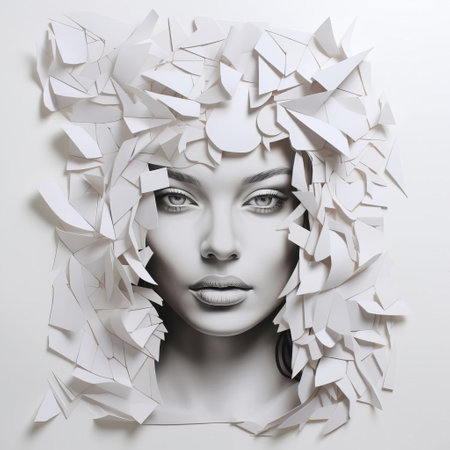 paper sheets lie flat on a pristine white background, awaiting the strokes of an artist's pencil or brush, ready to bring creative ideas to life through sketches, doodles, and artwork, perfect for drawing, painting, and mixed media art projects. ai generatedの素材