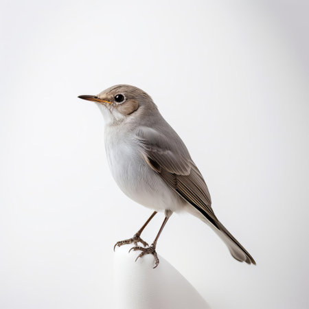 the bird perches elegantly on a simplistic white background, showcasing its vibrant plumage and delicate features in stunning detail, creating a beautiful contrast that highlights its natural beauty, perfect for nature enthusiasts and photography lovers alike. ai generatedの素材